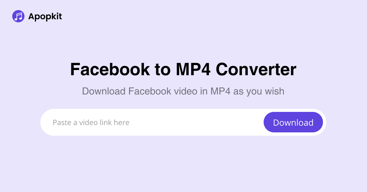 Facebook to MP4 Converter Download Facebook Video